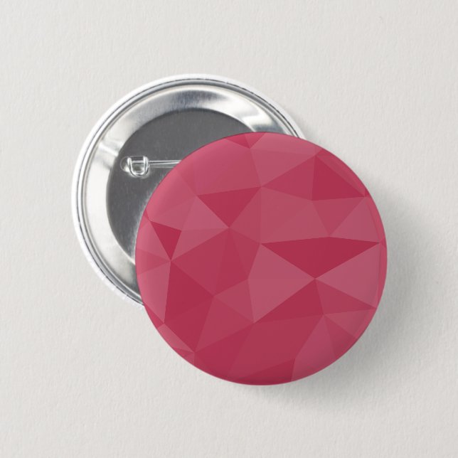 Bóton Redondo 5.08cm Padrão de malha geométrica rosa claro (Frente & Verso)