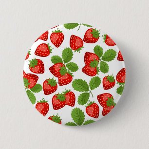 Bóton Redondo 5.08cm Padrão de morango