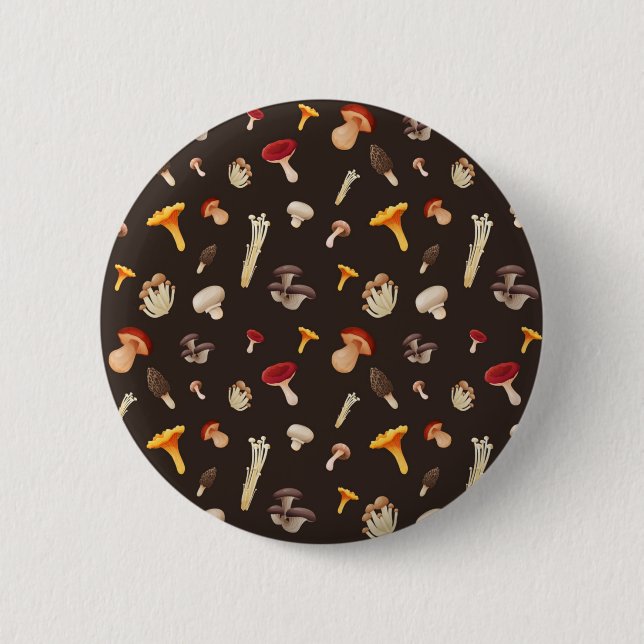 Bóton Redondo 5.08cm Padrão do cogumelo (Frente)