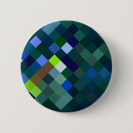 Bóton Redondo 5.08cm Padrão ixelado - Azul