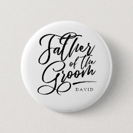 Bóton Redondo 5.08cm Padre Caligrafia do Groom elegante