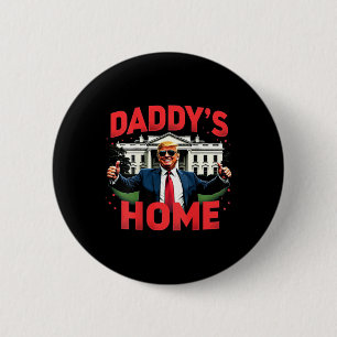 Bóton Redondo 5.08cm Página inicial do Pai Trump 2024 (no verso) 2025 T