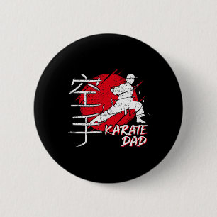 Bóton Redondo 5.08cm Pai de Karate Fonte Sol Japonês Karate Dojo Artes 
