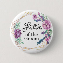 Pai do Noivo Floral Roxo Casamento