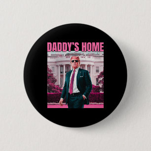 Bóton Redondo 5.08cm Pai Home Trump Pink 2024 America Ck 2024