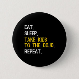 Bóton Redondo 5.08cm Pai Judo Leva Crianças Para Dojo Engraçado Karate 