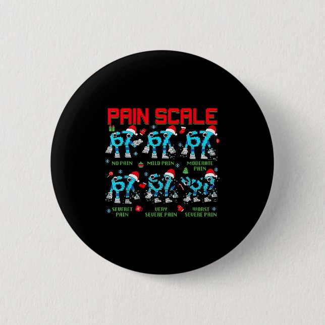 Bóton Redondo 5.08cm Pain Scale Steal A Six Seven Brainrot Italian Funn (Frente)