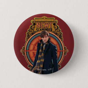 Bóton Redondo 5.08cm Painel NEWT SCAMANDER™ Art Nouveau em pé