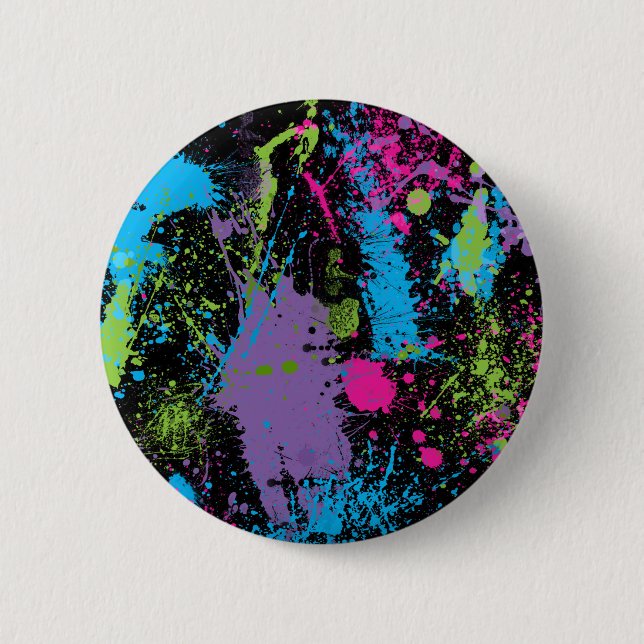 Bóton Redondo 5.08cm Paint Splater (Frente)