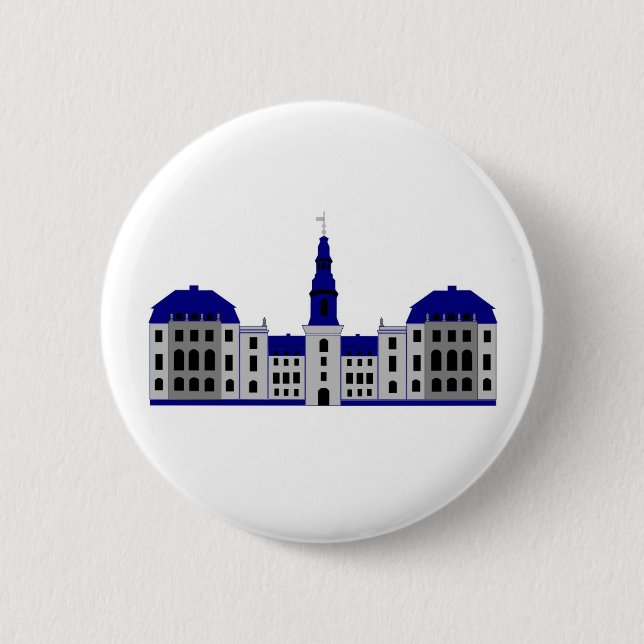Bóton Redondo 5.08cm Palácio de Christiansborg (Frente)