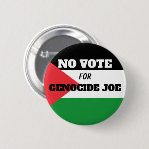 Bóton Redondo 5.08cm PALESTINA LIVRE - Sem Voto para Genocida Joe - Pro