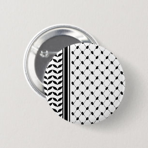 Bóton Redondo 5.08cm Palestine Keffiyeh Pattern Scarf