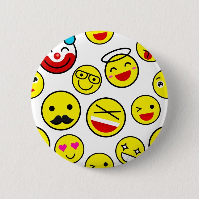 Bóton Redondo 5.08cm palhaço engraçado emojis (Frente)