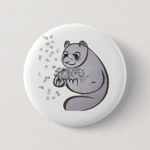 Bóton Redondo 5.08cm Panda Bears