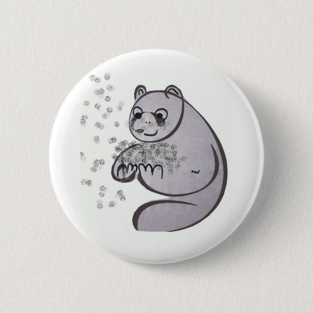 Bóton Redondo 5.08cm Panda Bears (Frente)