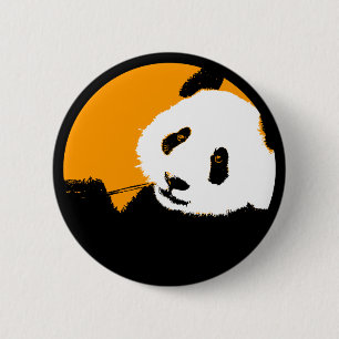 Bóton Redondo 5.08cm panda. círculo personalizável de cores.