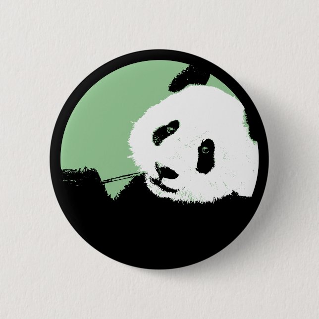 Bóton Redondo 5.08cm panda. círculo seagreen (Frente)