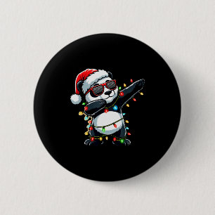 Bóton Redondo 5.08cm Panda Dançando Natal Para Crianças Meninos Meninas