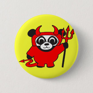 Bóton Redondo 5.08cm Panda - diabo - botão