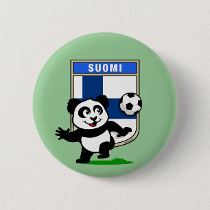 Bóton Redondo 5.08cm Panda do futebol de Finlandia