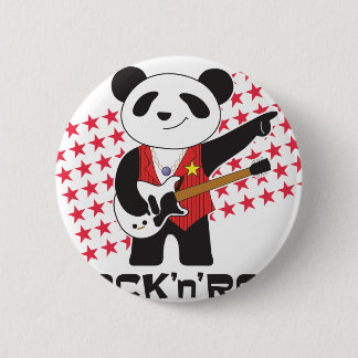 Bóton Redondo 5.08cm PANDA do rock and roll