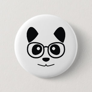Bóton Redondo 5.08cm Panda e vidros