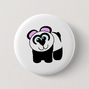 Bóton Redondo 5.08cm Panda Goofkins fofo