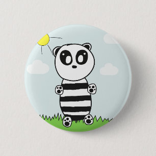 Bóton Redondo 5.08cm Panda Kids