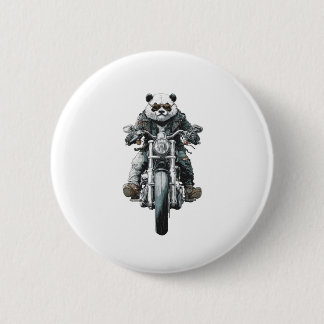 Bóton Redondo 5.08cm Panda Motoqueiro