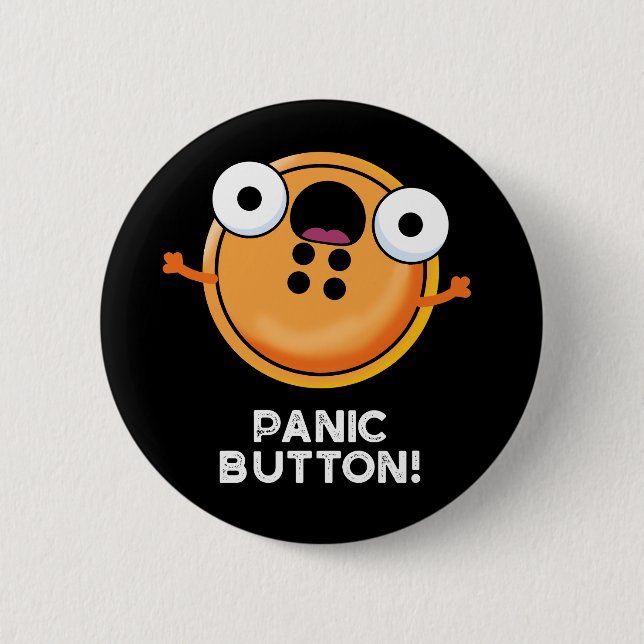 Bóton Redondo 5.08cm Panic Butoon Funny Sewing Pun Dark BG (Frente)