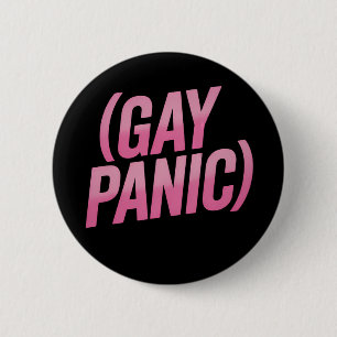 Bóton Redondo 5.08cm Pânico Gay Protesto Orgulho LGBTQ