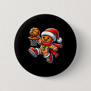 Bóton Redondo 5.08cm Pão-de-Pão-Grito Bravo Jogando no Natal