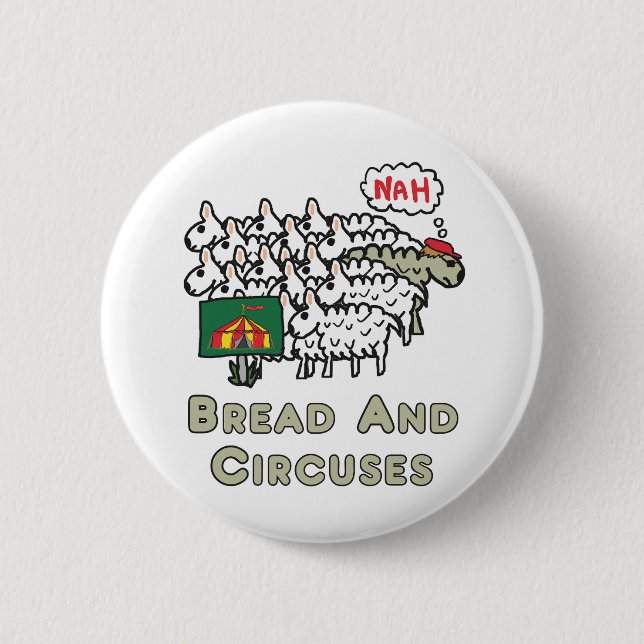 Bóton Redondo 5.08cm Pão e Circos (Frente)