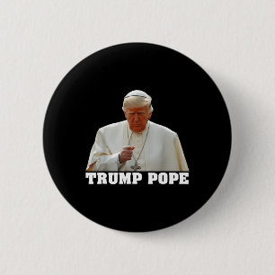 Bóton Redondo 5.08cm Papa Trump Engraçado Trump Vaticano Cristão Retro 