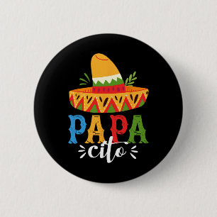 Bóton Redondo 5.08cm Papacito Família Cinco De Mayo Casal Matchin Mexic