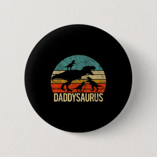 Bóton Redondo 5.08cm Papai Dinossauro Daddysaurus 3 Três Crianças Natal