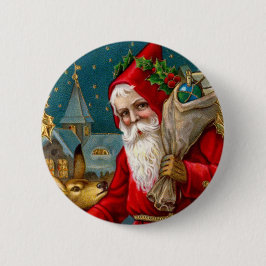 Bóton Redondo 5.08cm Papai noel e Natal clássicos dos cervos