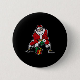 Bóton Redondo 5.08cm Papai Noel na Posição de Três Pontos Amante de Fut