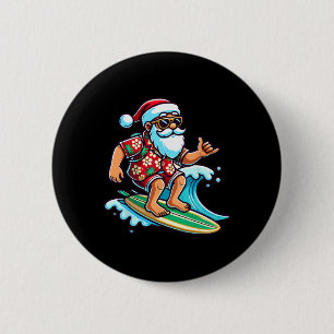 Bóton Redondo 5.08cm Papai Noel Surfista Legal Natal Em Julho Festa De