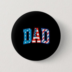 Bóton Redondo 5.08cm Papai Usa Bandeira Americana Liberdade Patriótico