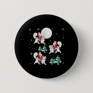 Bóton Redondo 5.08cm Papais noeis De Árvore Do Xmas No Natal Persa