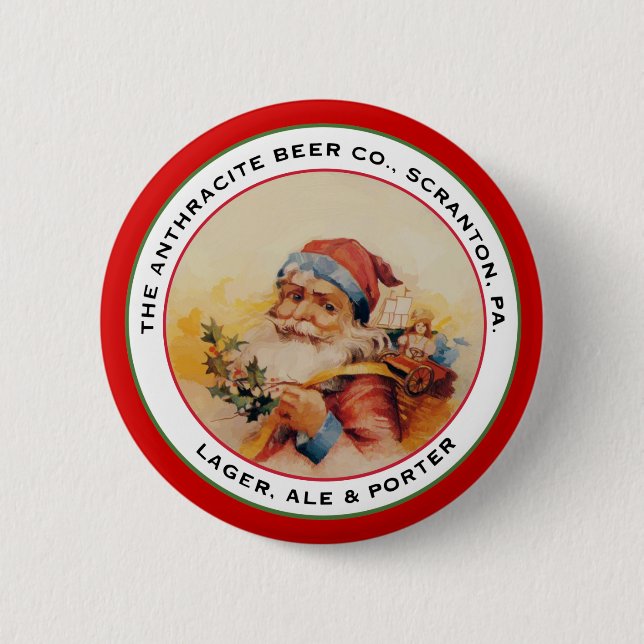 Bóton Redondo 5.08cm Papais noeis DE CERVEJA (Frente)