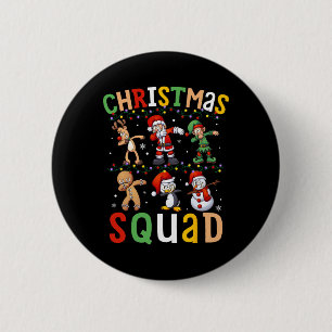 Bóton Redondo 5.08cm Papais noeis De Esquadrão De Natal Dabbing Elf Fam
