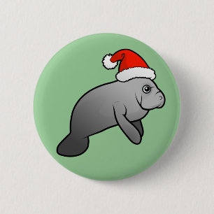 Bóton Redondo 5.08cm Papais noeis de Manateio de Natal