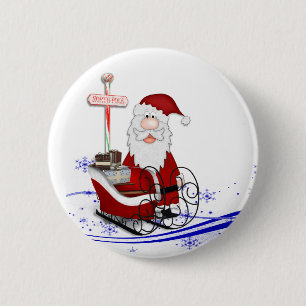 Bóton Redondo 5.08cm Papais noeis e o Natal dele