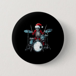 Bóton Redondo 5.08cm Papais noeis Percussionista do Drummer de Reproduç
