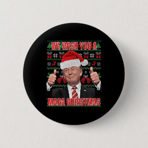 Bóton Redondo 5.08cm Papais noeis Tremem o Natal Humor Engraçado Trump