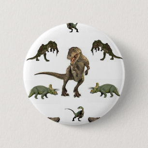 Bóton Redondo 5.08cm Papel De Lavagem Do Dinossauro