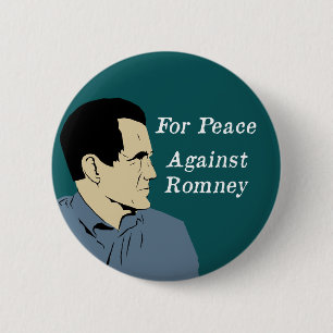 Bóton Redondo 5.08cm Para a paz contra o botão de Romney