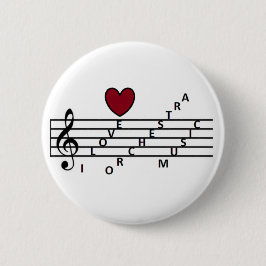 Bóton Redondo 5.08cm Para o amante da música da orquestra